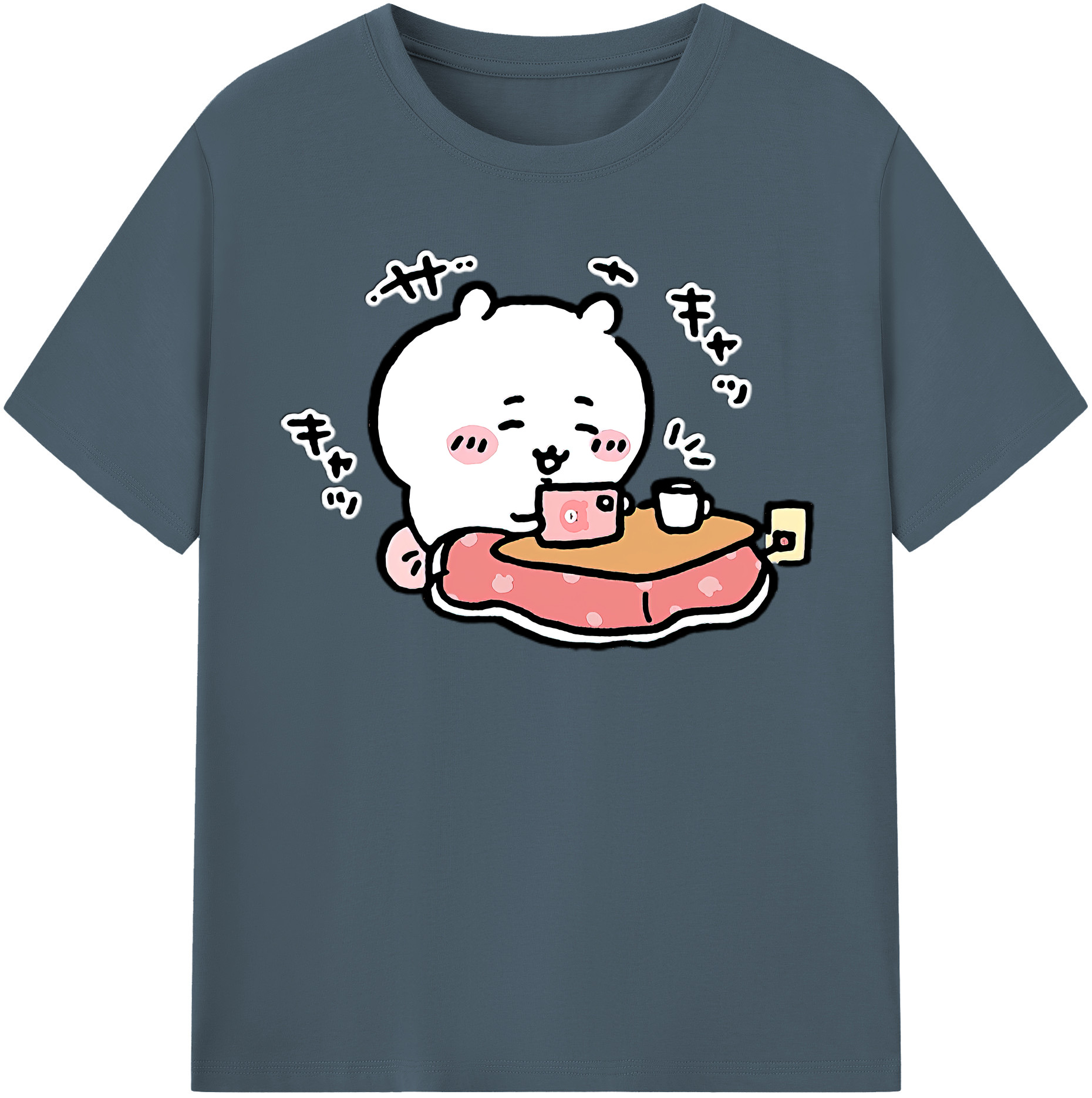 （画像用） ちいかわ ちいかわ Chii-kawa chiikawa 綿100％半袖Tシャツ（フロントプリント）